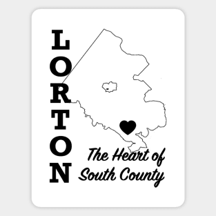 Lorton, Heart on the Map - Black Magnet